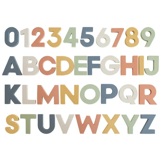 Mushie - Letters & Numbers Bath Play Set