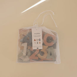 Mushie - Letters & Numbers Bath Play Set