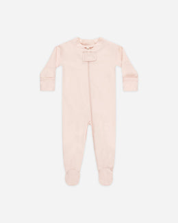 Quincy Mae - Zip Longsleeve Sleeper Footie - Petal