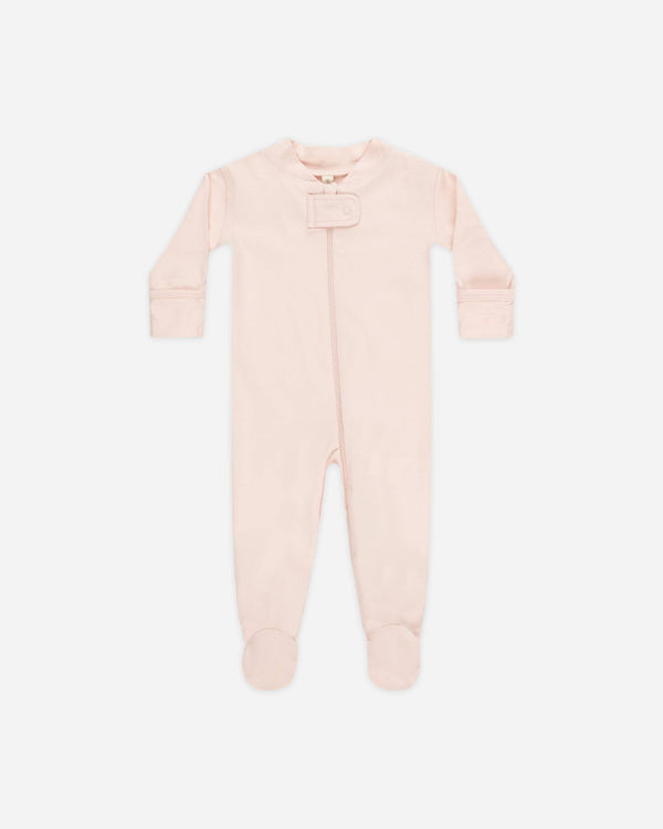 Quincy Mae - Zip Longsleeve Sleeper Footie - Petal