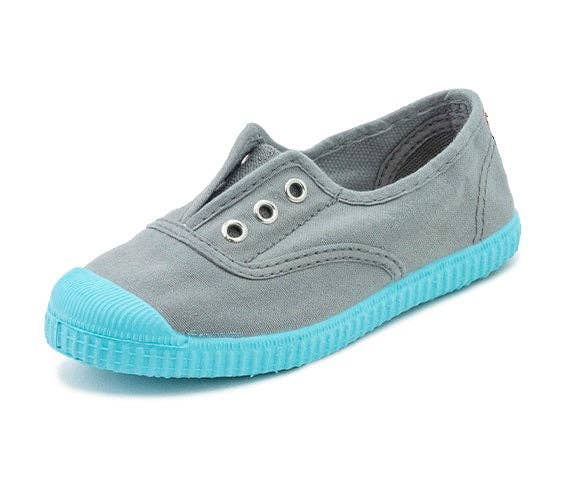 Cienta Shoes - Cienta 70990.23 Grey Canvas Laceless Sneaker