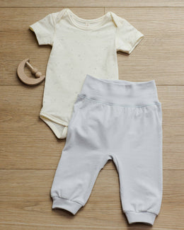 Quincy Mae - Cotton Baby Pant Fog