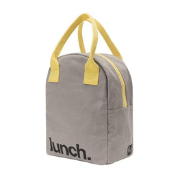 Fluf - Zipper Lunch - ‘Lunch’ Grey / Yellow