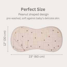 Ali+Oli - Bamboo Muslin Burp Cloth Set 2-Pack (Cherry-White)
