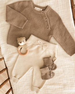Quincy Mae - Bailey Knit Sweater - Heathered Mocha