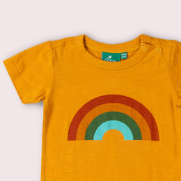 Little Green Radicals - Short Sleeve Popper T Shirt - Golden Rainbow