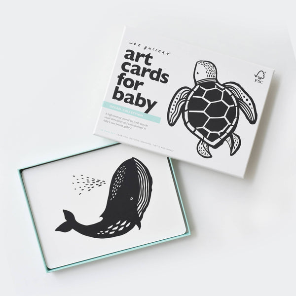 Wee Gallery - Art Cards for Baby - Ocean Animals - Infant Flash Cards