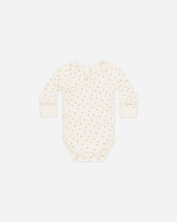 Quincy Mae - Side Snap Bodysuit Fleur