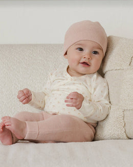 Quincy Mae - Side Snap Bodysuit Fleur