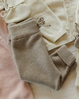 Quincy Mae - Knit Pant Heathered Mocha