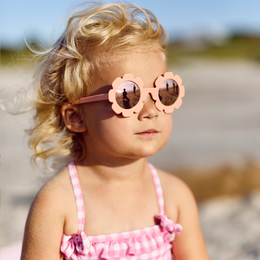 Babiators -  Flower Polarized Rose Gold Mirrored Lenses - Peachy Keen