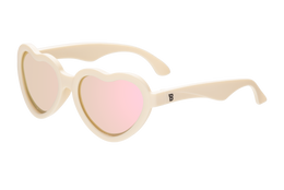 Babiators - Sweet Cream Polarized Heart Sunglasses with Mirrored Lens