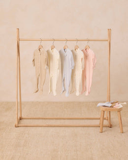 Quincy Mae - Zip Longsleeve Sleeper Footie Fog