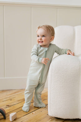 Colored Organics - Peyton Zipper Sleeper - Stripe Collection