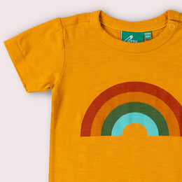 Little Green Radicals - Short Sleeve Popper T Shirt - Golden Rainbow