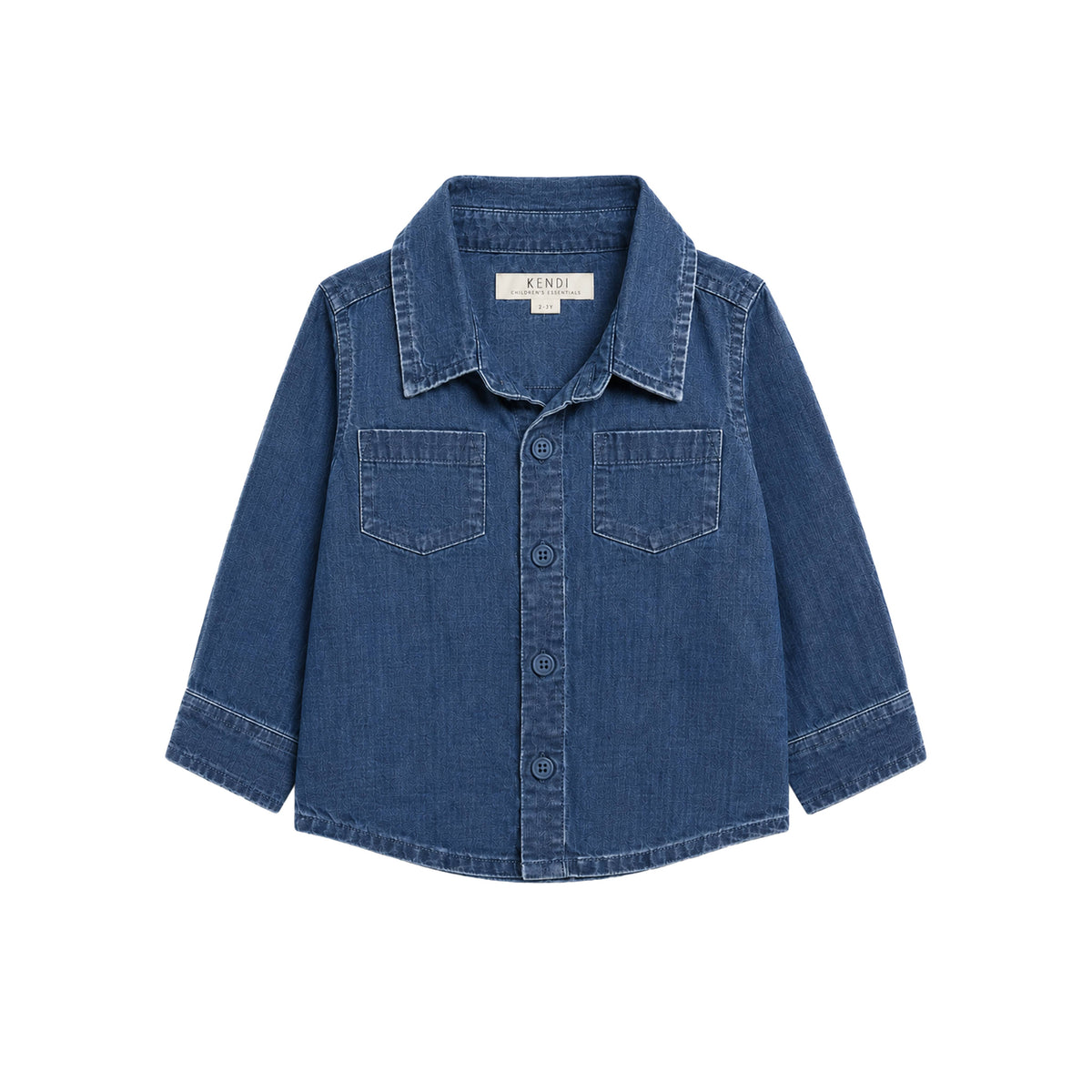 Colored Organics - Hayes Chambray Long Sleeve Collared Shirt - AW26 Chambray