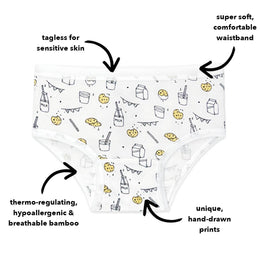 Bellabu Bear - Girl's Bamboo Underwear 7-Pack