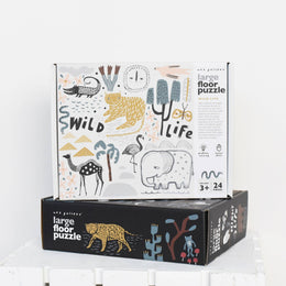 Wee Gallery - Wild Life Animals 24-Piece Floor Puzzle