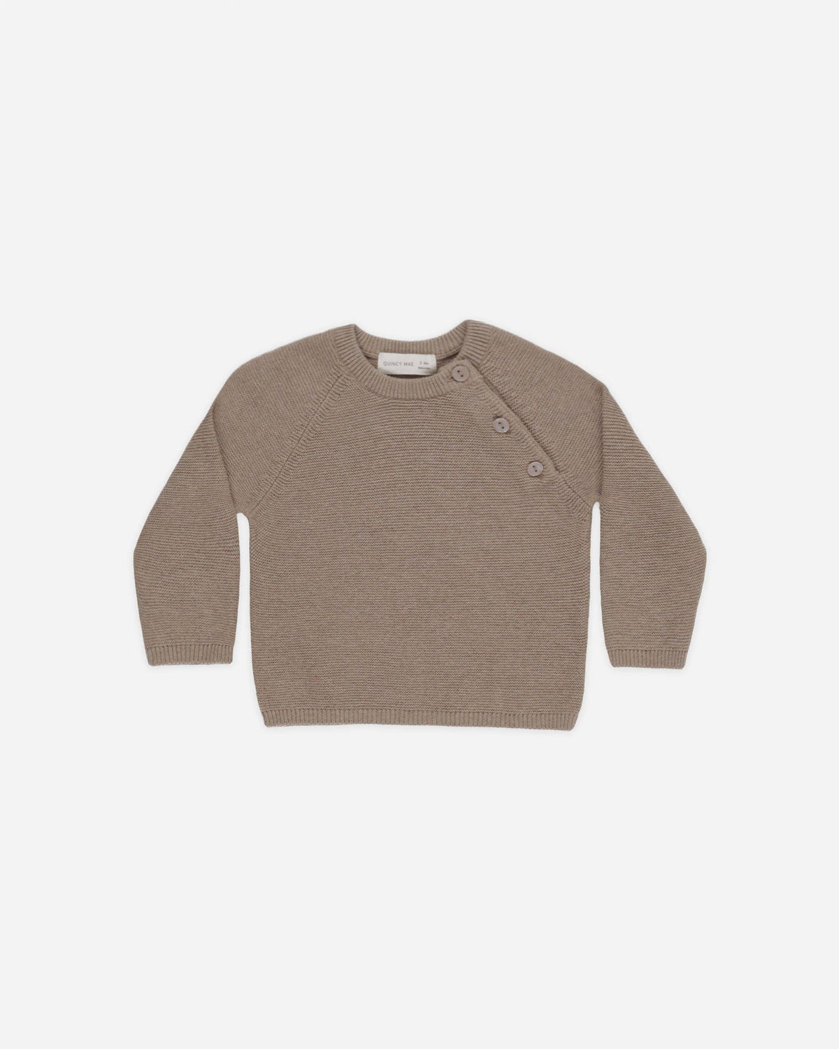Quincy Mae - Bailey Knit Sweater - Heathered Mocha
