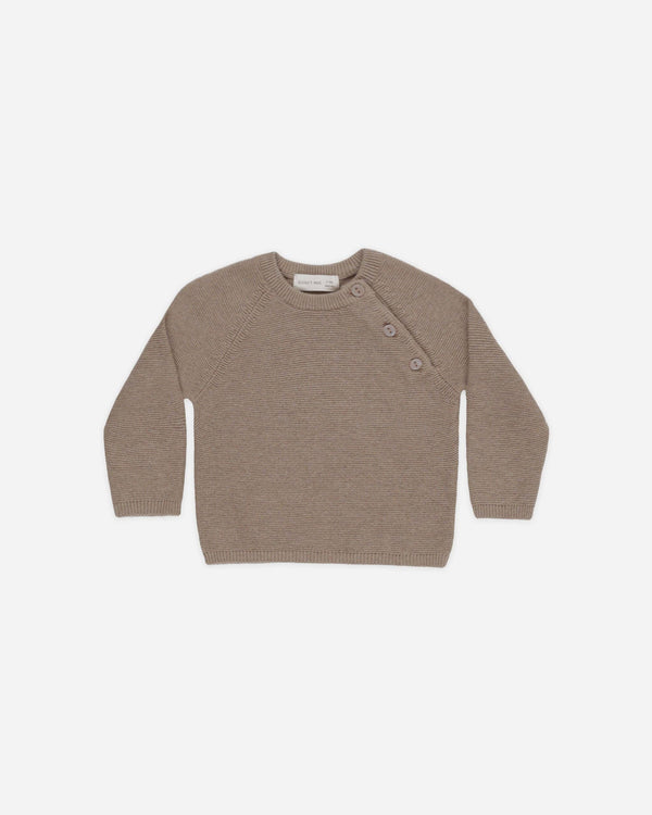 Quincy Mae - Bailey Knit Sweater - Heathered Mocha