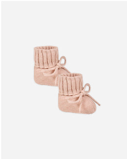 Quincy Mae - Knit Booties Heathered Rose