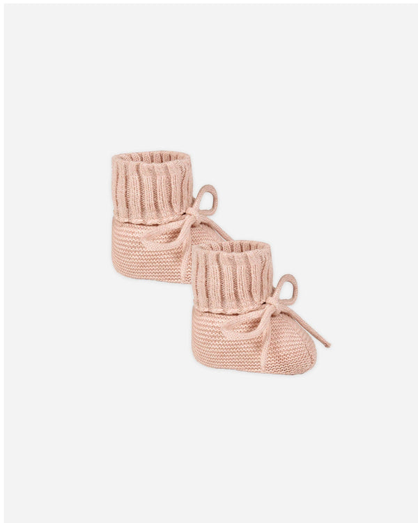Quincy Mae - Knit Booties Heathered Rose