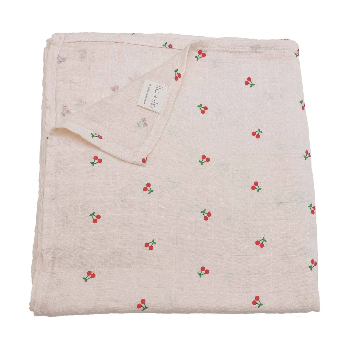 Ali+Oli - Bamboo Muslin Swaddle Blanket (Cherry)