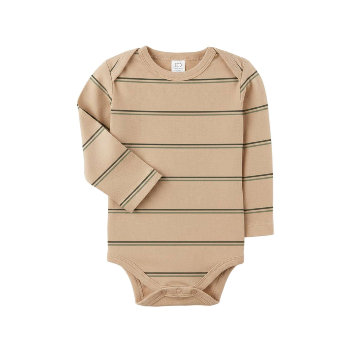 Colored Organics - River Bodysuit - Oak Stripe