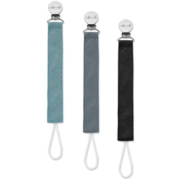 Ali+Oli - Ali+Oli Linen Pacifier Clips (set of 3)
