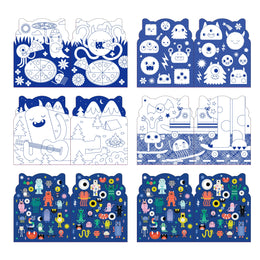 Chronicle Books - Coloring Book With Stickers: Monsters