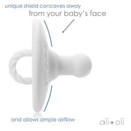 Ali+Oli - Pacifier Set Round (Grey & Sage)