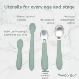 WeeSprout - Stainless Steel Toddler Fork & Spoon Set – 2 Piece