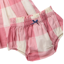 Pink Chicken - Baby Hermione Dress Set - Pink Checks