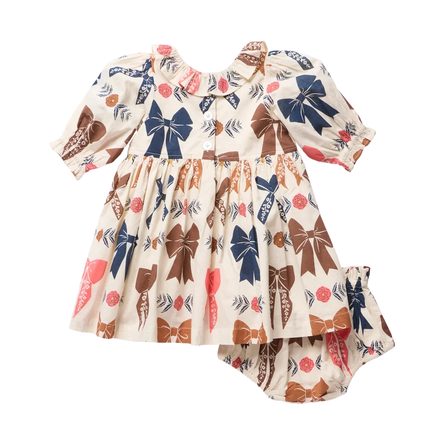 Pink Chicken - Baby Girls Amara Dress Set - Harvest Bows