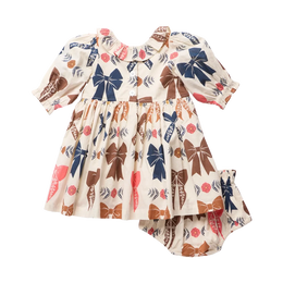 Pink Chicken - Baby Girls Amara Dress Set - Harvest Bows