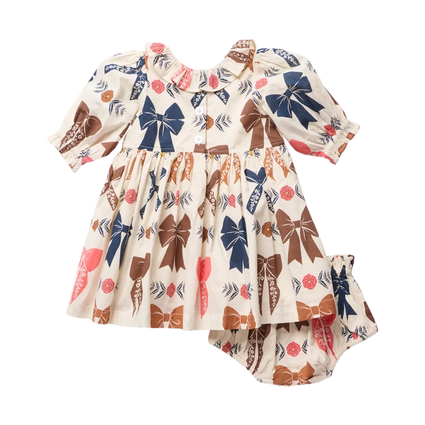 Pink Chicken - Baby Girls Amara Dress Set - Harvest Bows