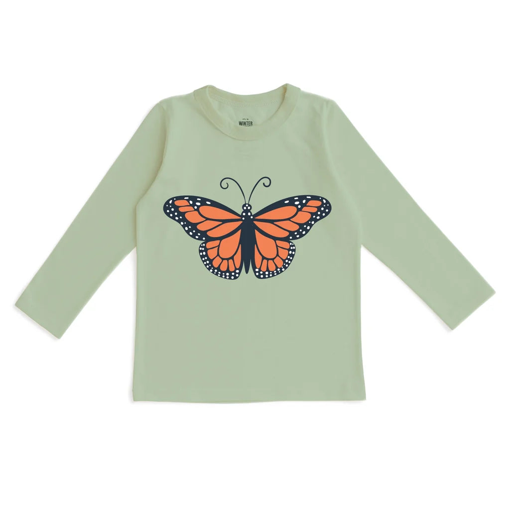 Winter Water Factory - Long-Sleeve GRAPHIC Tee - Monarch Meadow Green