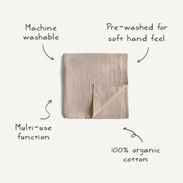 Mushie - Organic Cotton Muslin Swaddle Blanket