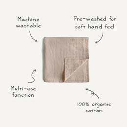 Mushie - Organic Cotton Muslin Swaddle Blanket