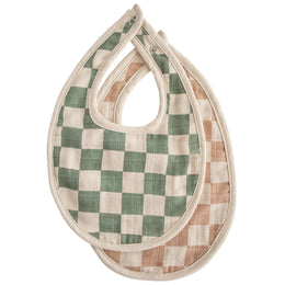 Mushie - Organic Cotton Muslin Bib  2-Pack