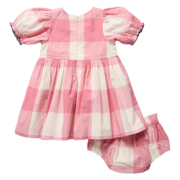Pink Chicken - Baby Hermione Dress Set - Pink Checks