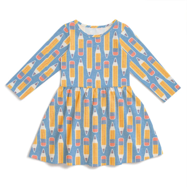 Winter Water Factory - Calgary Dress - Pencils Blue