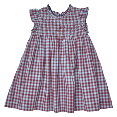 Pink Chicken - Stevie Dress - Red Light Blue Check