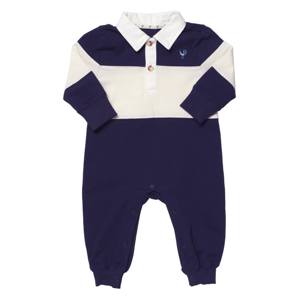 Pink Chicken - Baby Boys Albert Rugby Jumper - Navy White