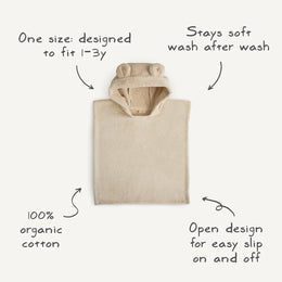 Mushie -  Bear Poncho Towel