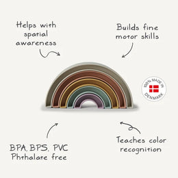 Mushie - Rainbow Stacker Toy - Sol