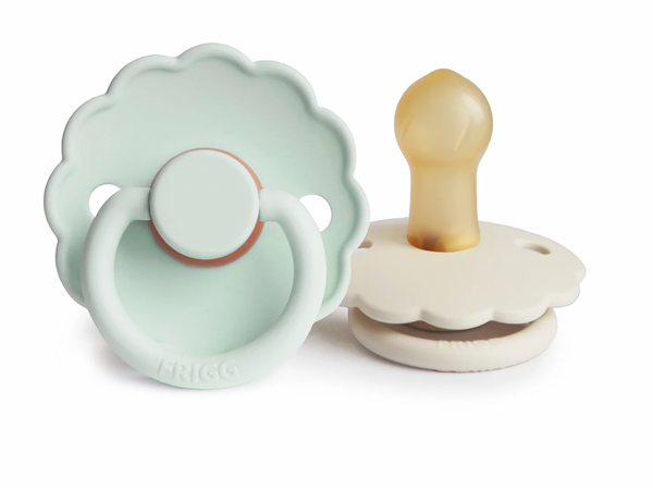 Mushie - FRIGG Daisy Natural Rubber Pacifier 2-Pack (0-6 months)
