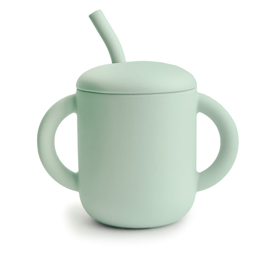 Mushie - Silicone Training Cup + Straw