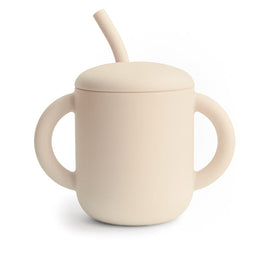 Mushie - Silicone Training Cup + Straw