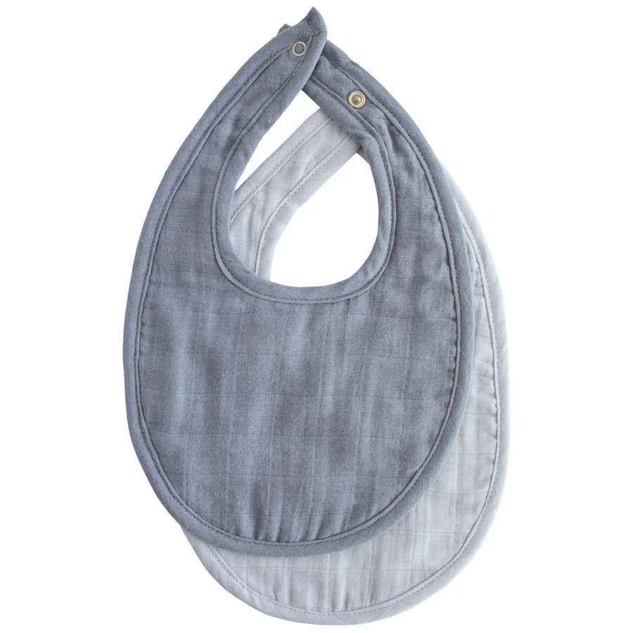 Mushie - Organic Cotton Muslin Bib  2-Pack